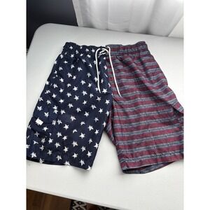 Trunks Surf & Swim Co. Swim Trunks American Flag Print Lined L